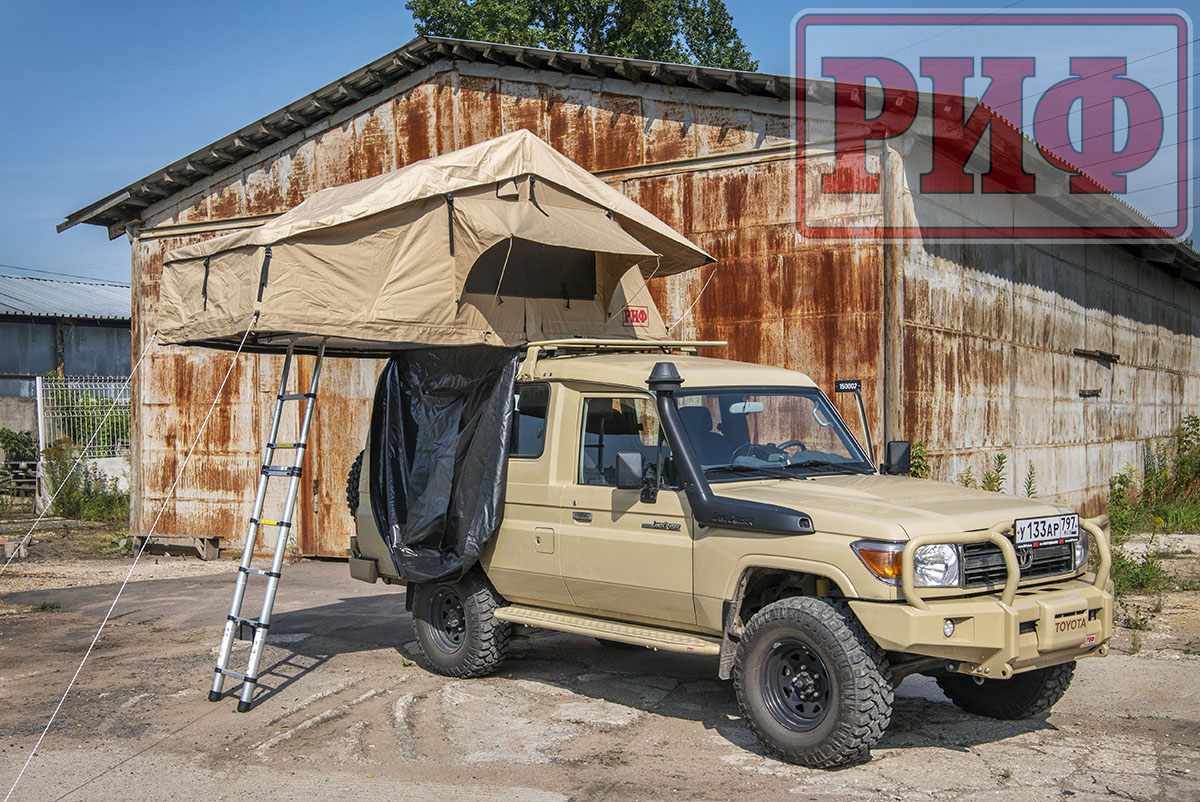 картинка Палатка на крышу автомобиля РИФ Soft RT02-140, тент песочный