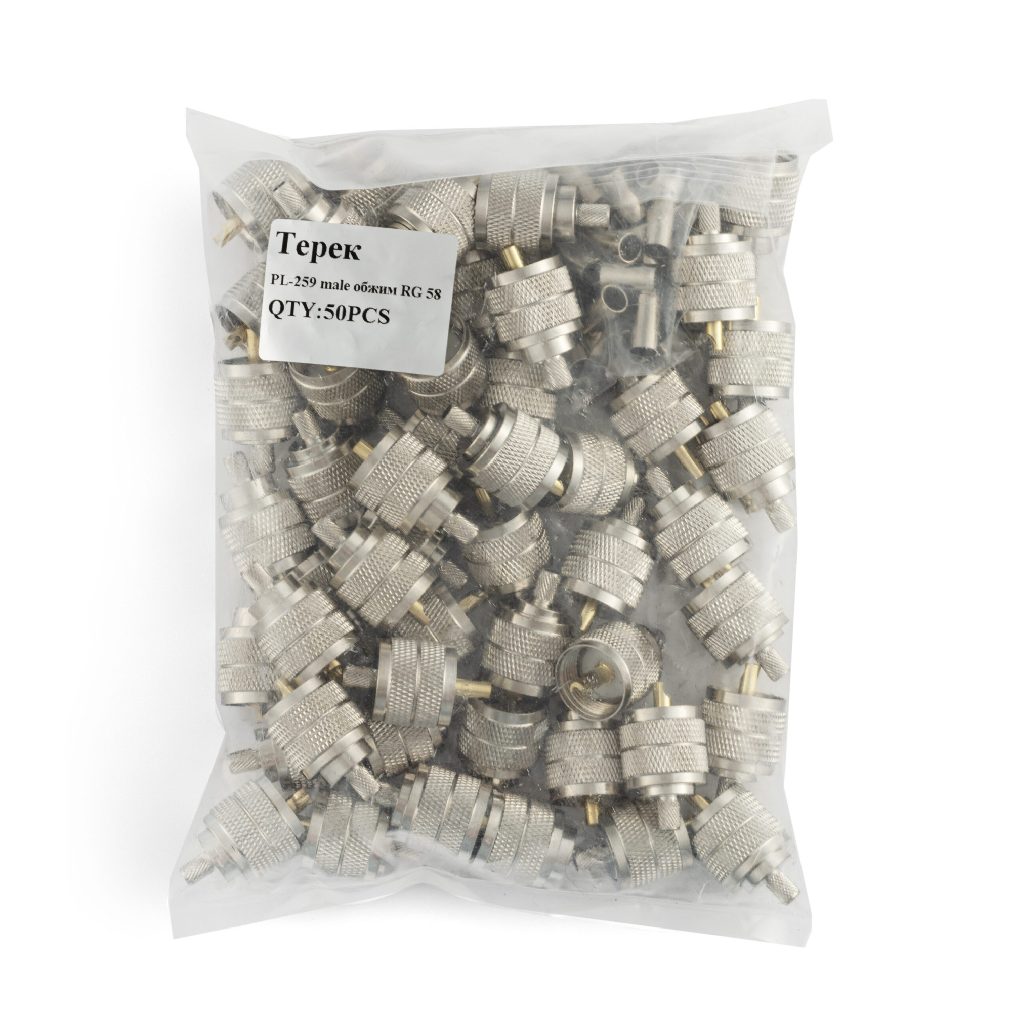 картинка Терек PL259 male RG-58 Обжим