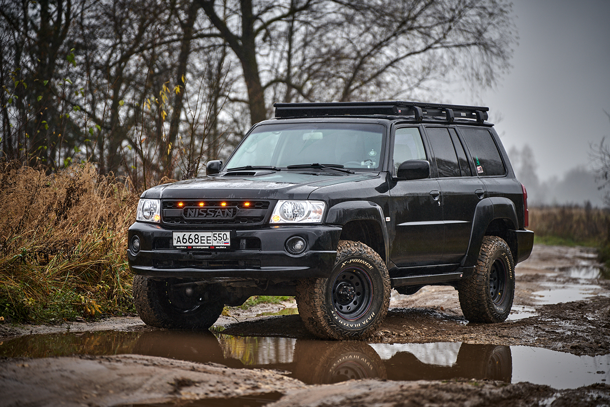 картинка Пороги РИФ силовые Nissan Patrol Y61 2004+ (АКПП)