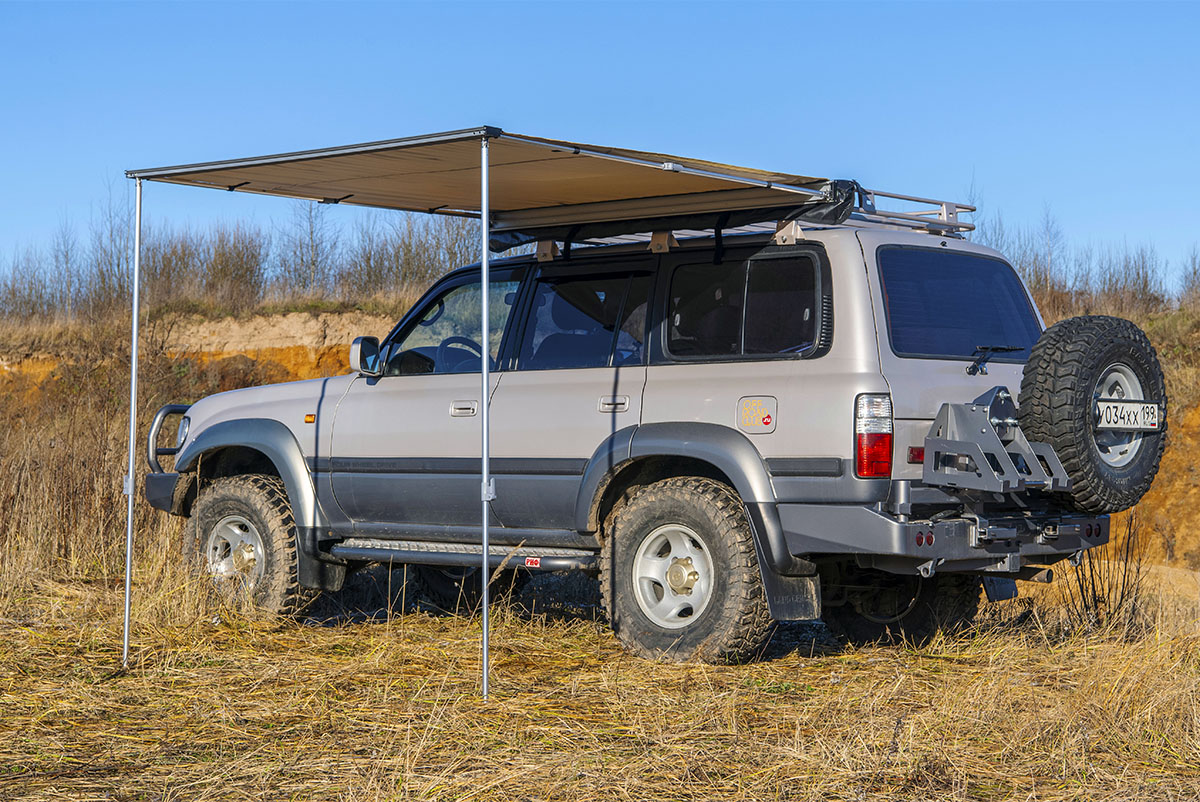 картинка Палатка с автомобильным тентом-маркизой, солнцезащитная РИФ  2х2 м 