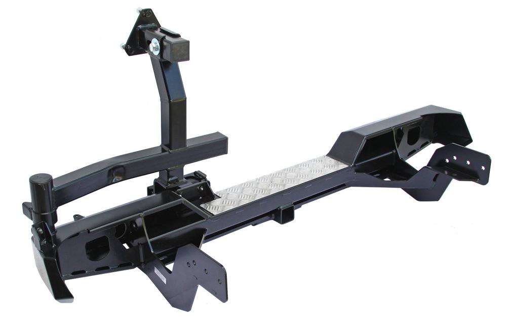 картинка Бампер задний РИФ Mitsubishi L200 NEW с фаркопом и калиткой