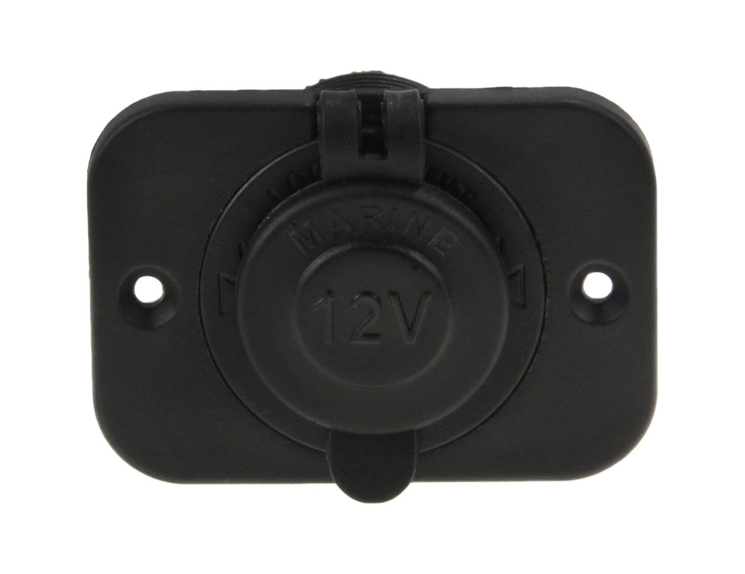 картинка Разъем прикуривателя на панели, врезной, чёрный