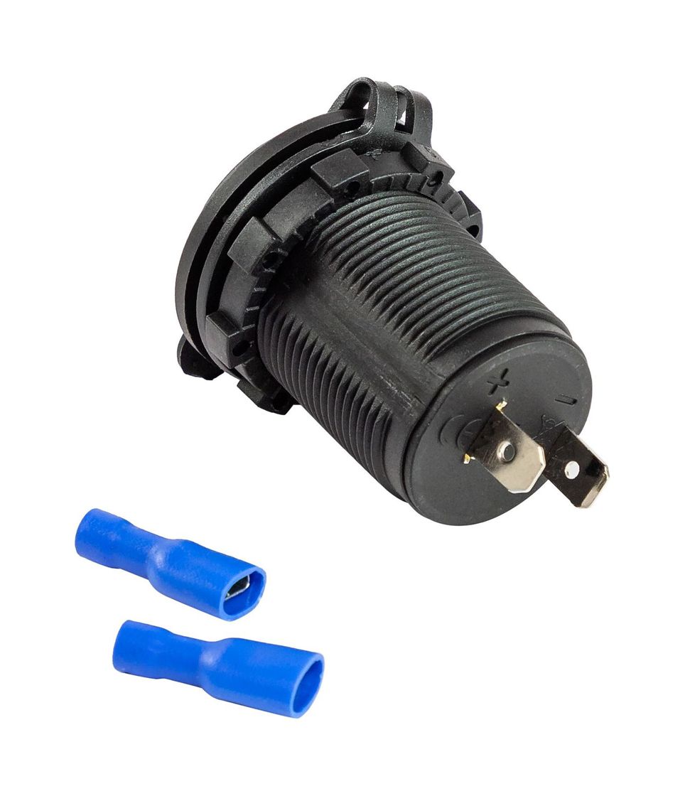 картинка Разъем прикуривателя врезной, светодиодный, синий