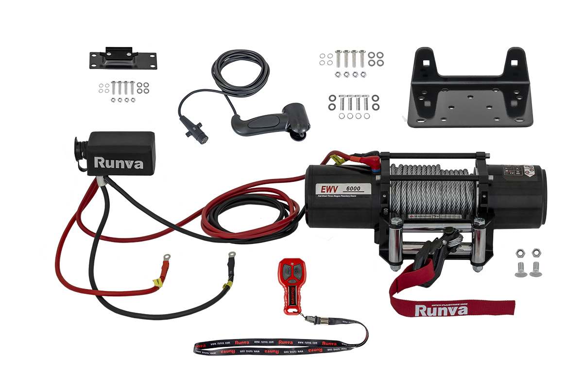 картинка Лебедка Runva 6000lbs 2722кг 12В сталь EWV6000S