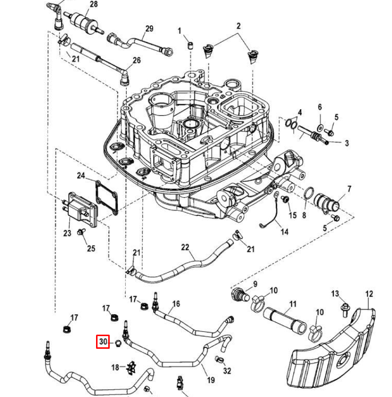картинка Хомут стальной диам. 15.7 мм MERCURY CLAMP (Quicksilver)