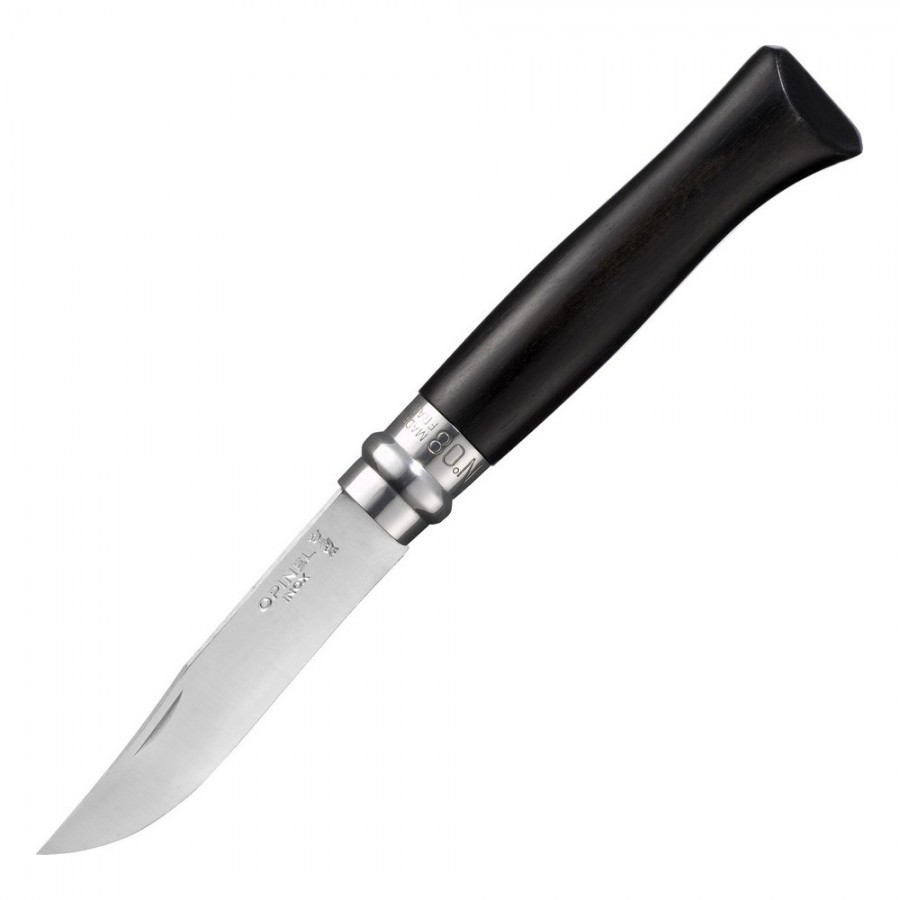 картинка Нож Opinel №8, нержавеющая сталь, рукоять из эбенового дерева, 002015