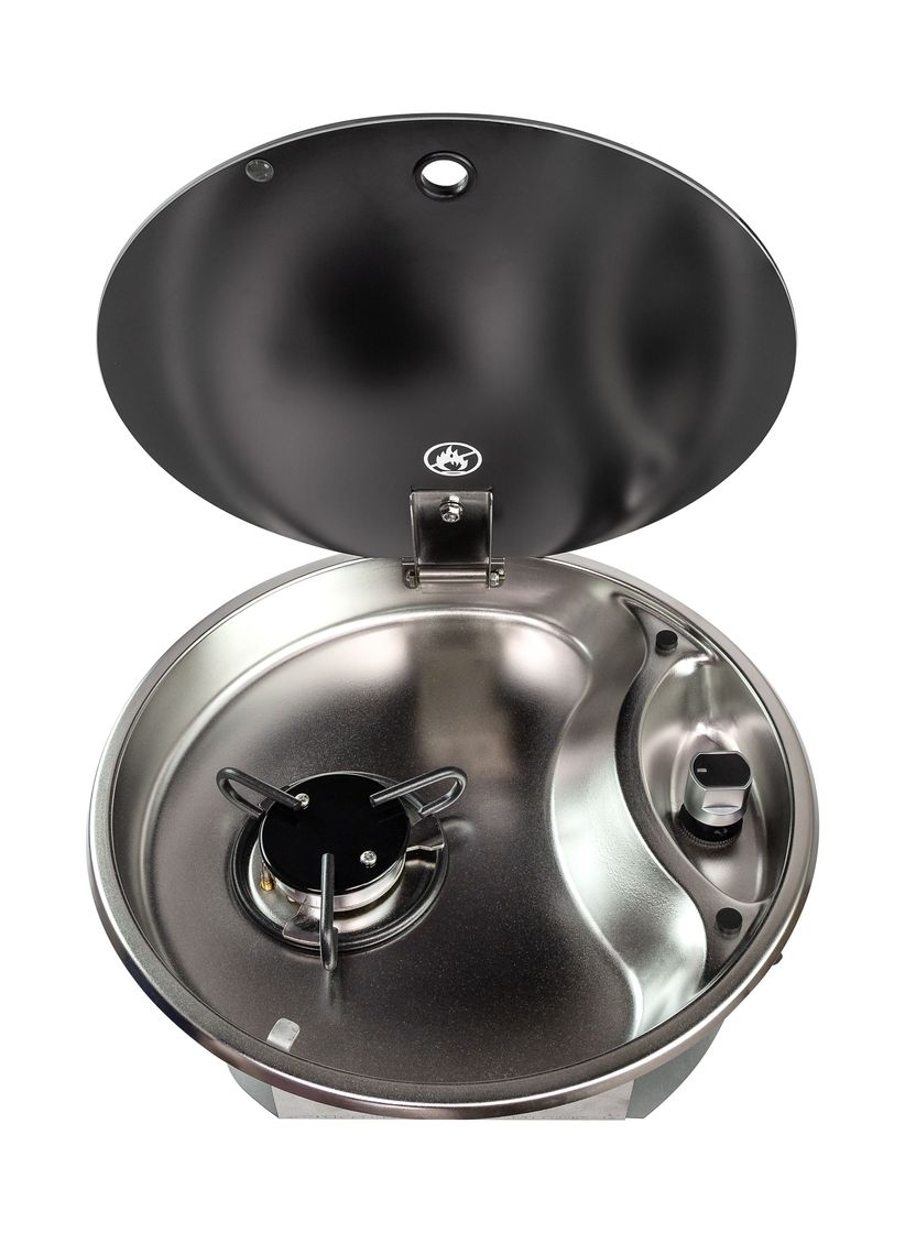 картинка Плита газовая, стеклянная крышка, Marine Rocket