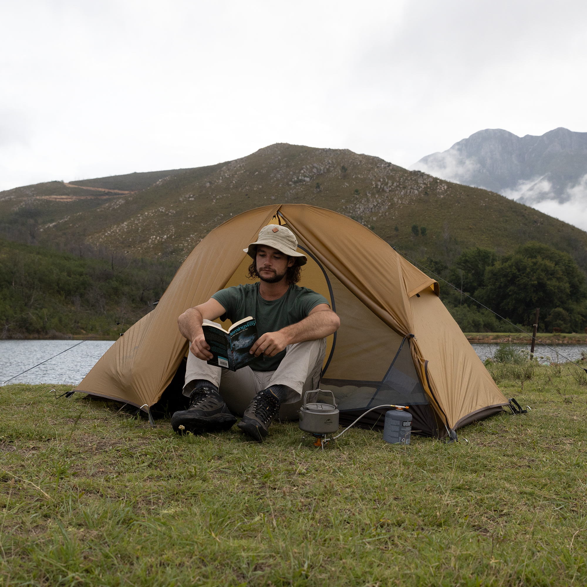 картинка Палатка Naturehike Cycling Si 1-местная, алюминиевый каркас, сверхлегкая, янтарная