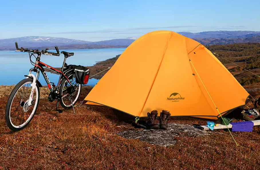 картинка Палатка Naturehike Cycling Si 1-местная, алюминиевый каркас, сверхлегкая, оранжевый