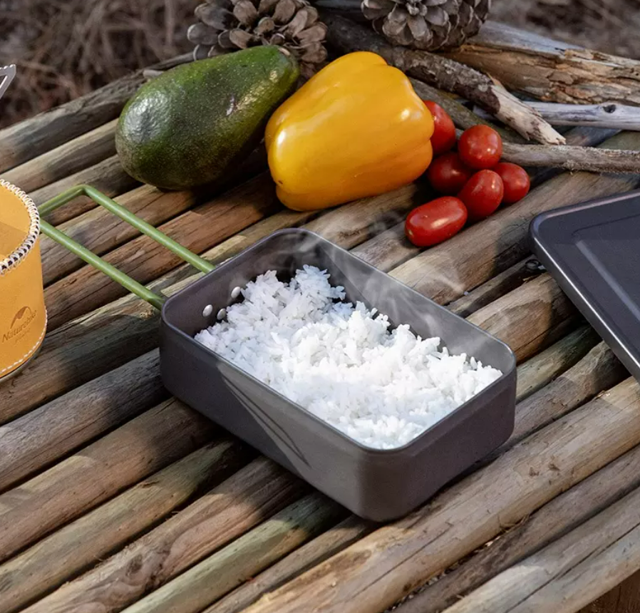 картинка Котелок прямоугольный Naturehike 1 л., алюминиевый