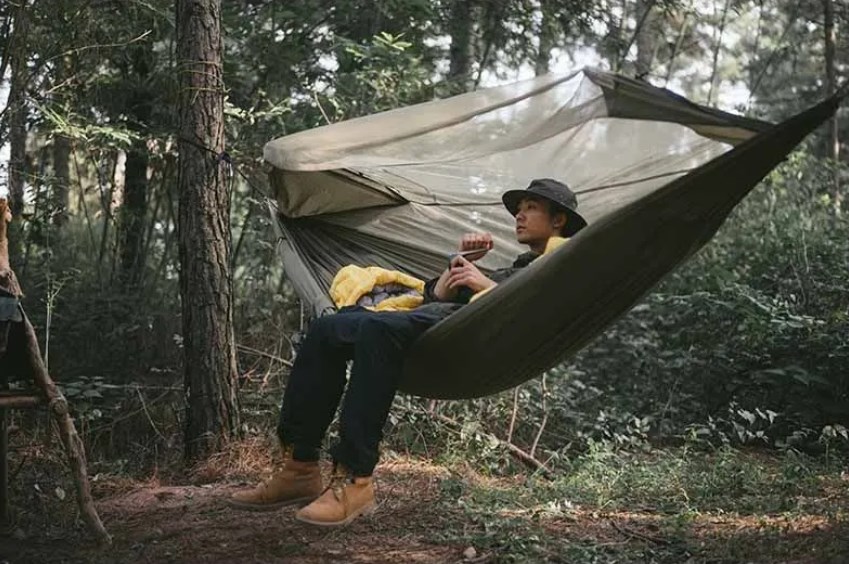 картинка Гамак Naturehike, туристический, с москитной сеткой, зеленый