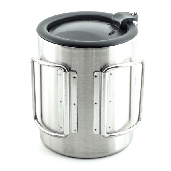 картинка Термокружка СЛЕДОПЫТ с крышкой, складные ручки, 280 мл