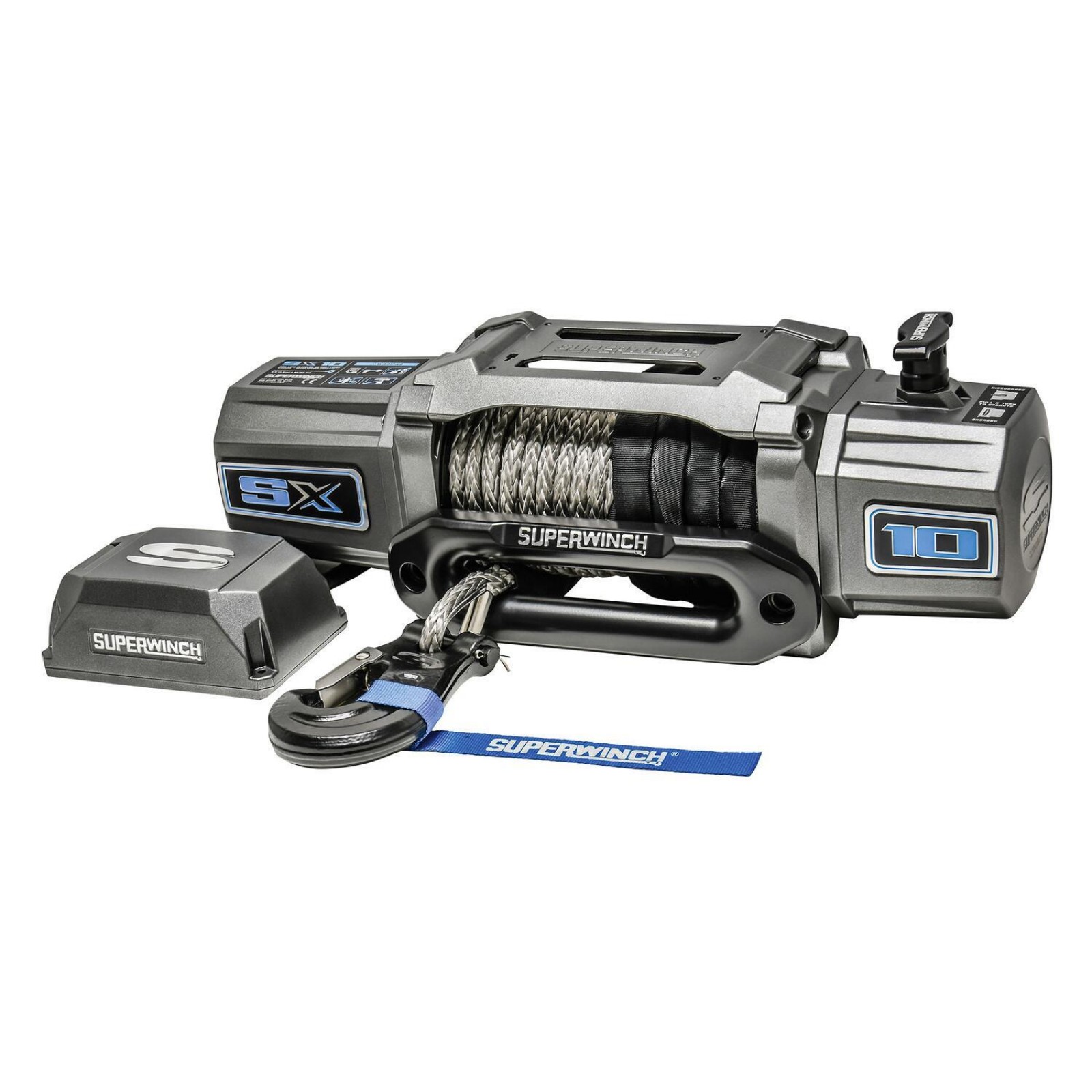 картинка Лебедка SUPERWINCH SX10SR 12В черная с синтетическим тросом