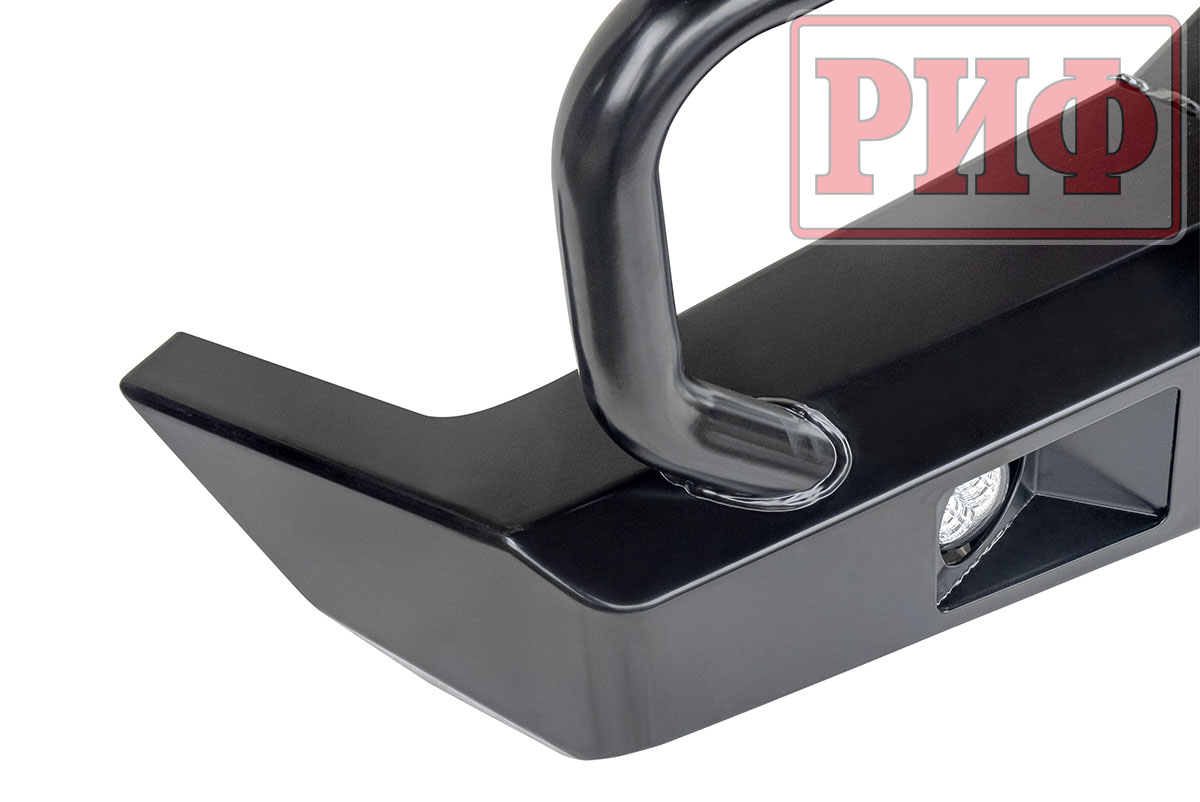 картинка Бампер РИФ передний Toyota Land Cruiser 76/78 2007+ c доп. фарами и защитной дугой, под штатную лебедку