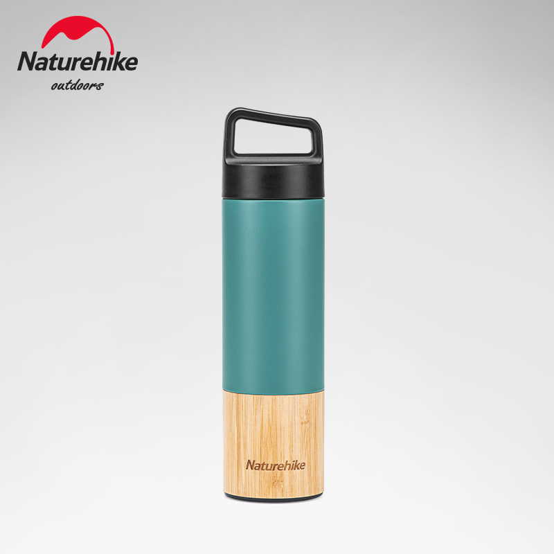 картинка Термос Naturehike NH20SJ035 530мл, голубой, бамбуковый, 6927595763391