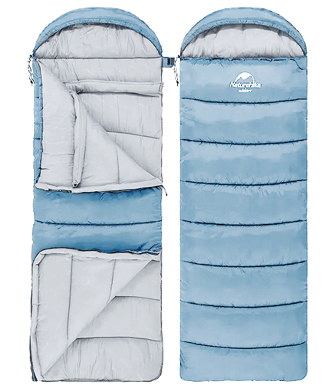 Мешок спальный Naturehike U250, (190х30)х75 см, (левый) (ТК: +6C), голубой