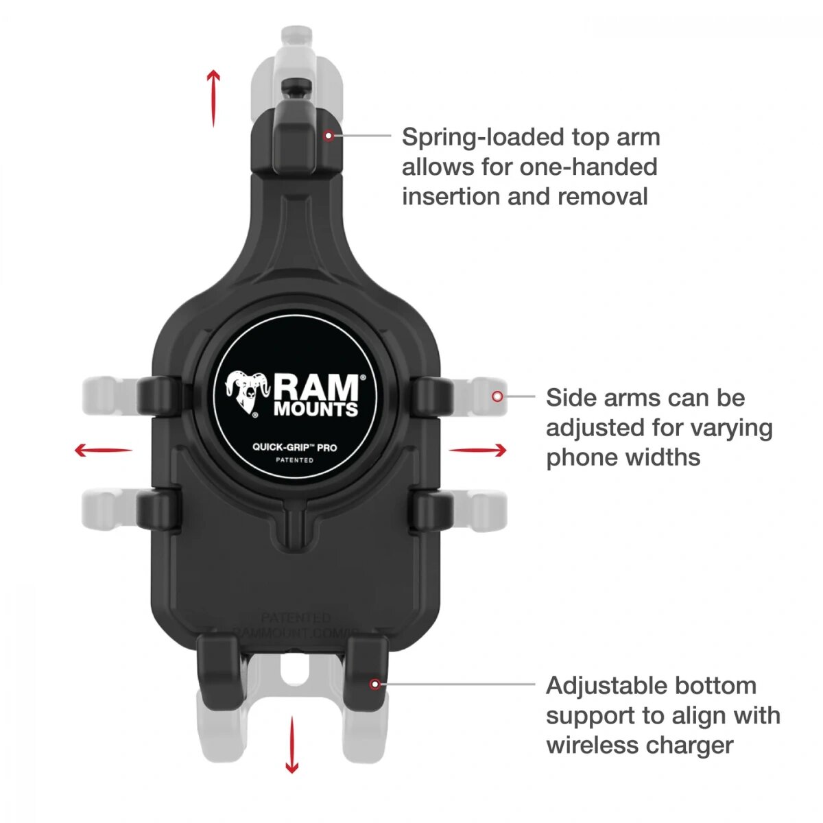картинка Держатель телефона RAM® Quick-Grip™ Pro RAM-HOL-PD5U