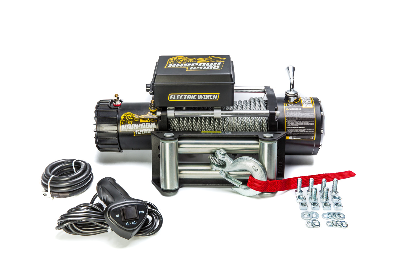 картинка Лебедка Harpoon 12000 12В сталь и роликами