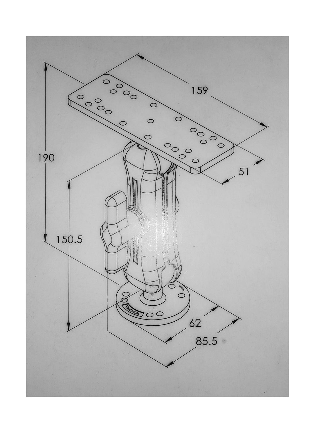 картинка Крепление под эхолот или навигатор
