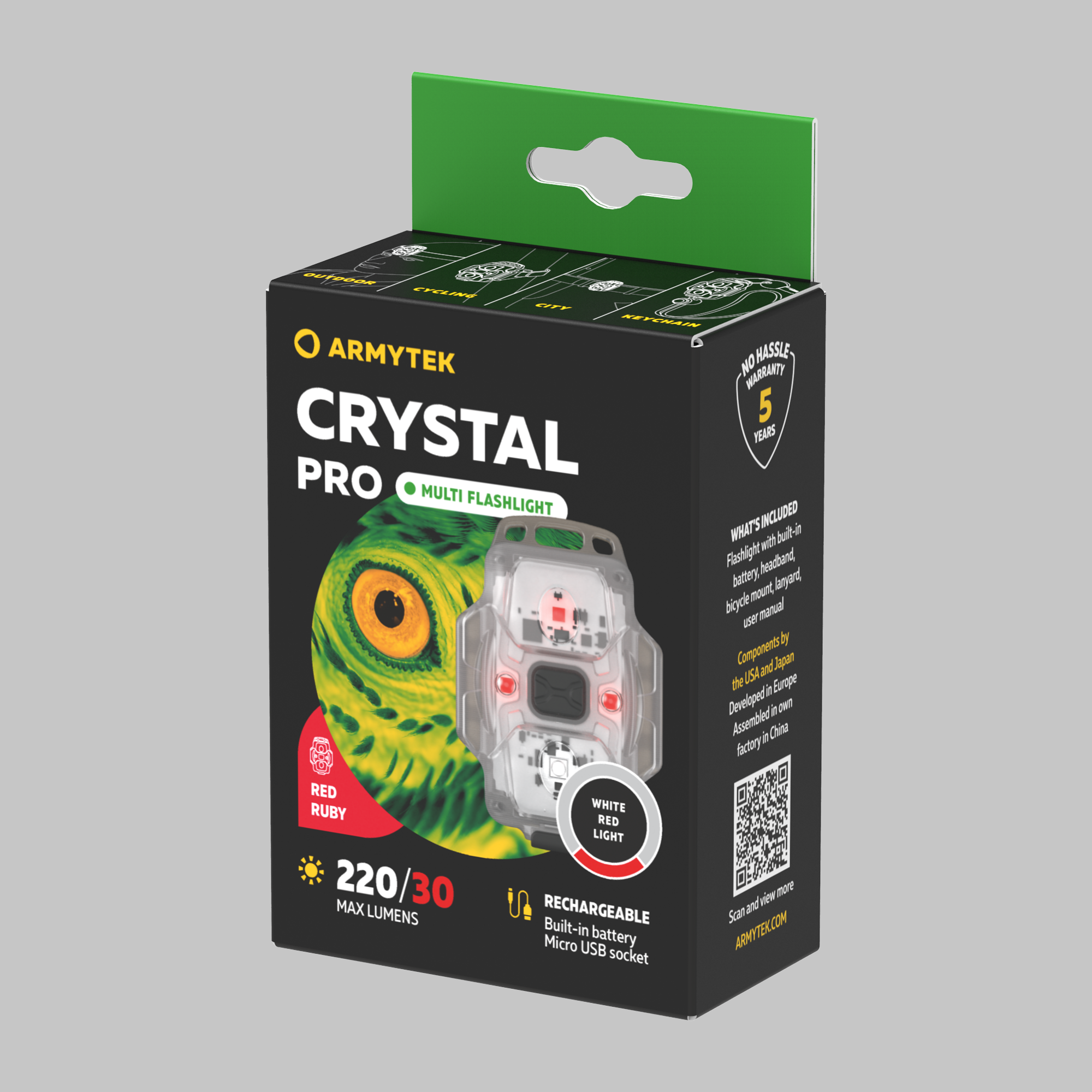 картинка Фонарь Armytek Crystal Pro Red