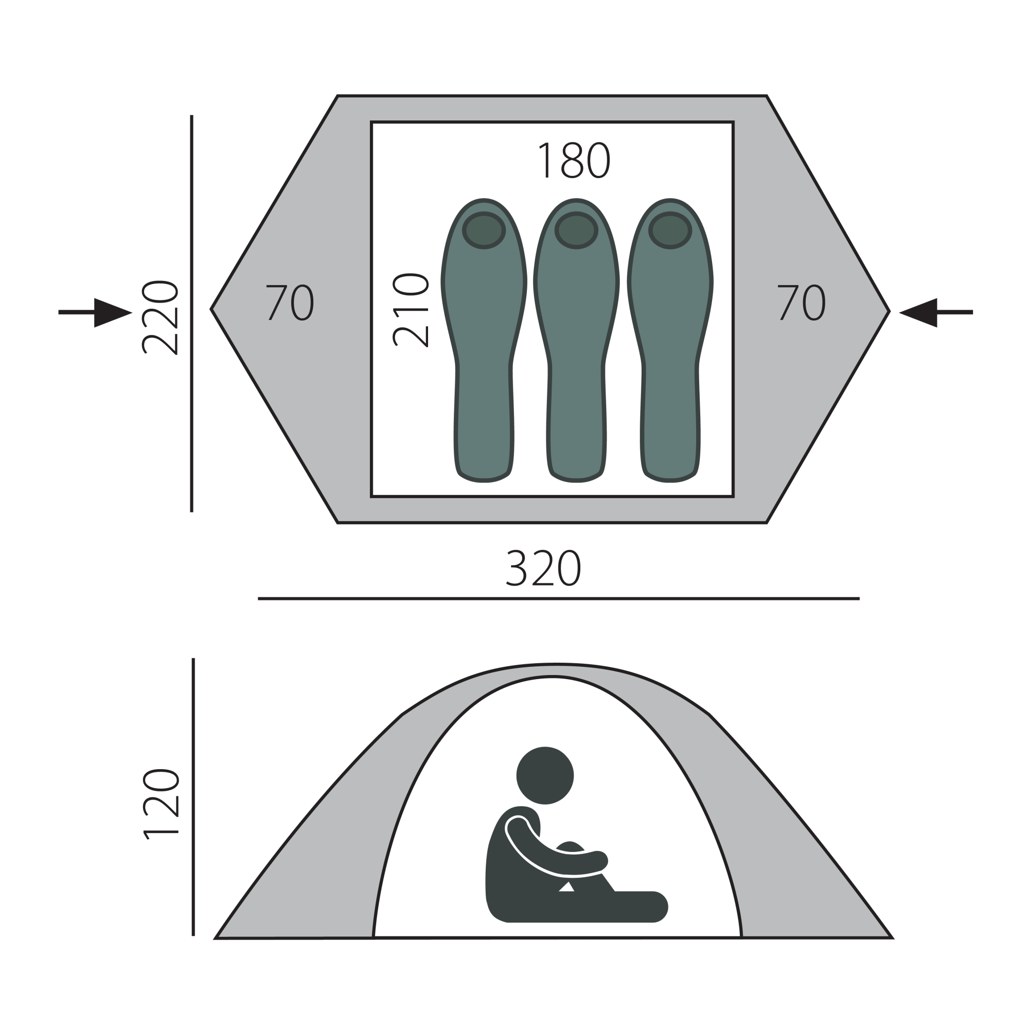 картинка Палатка BTrace TRAVEL 3