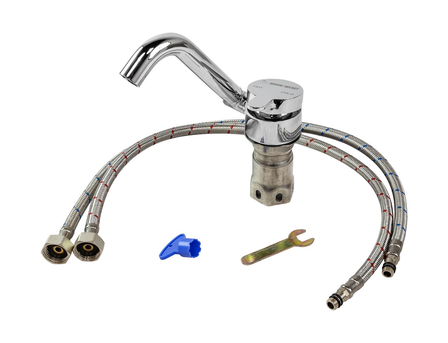 картинка Кран складной, горячая и холодная вода, Marine Rocket