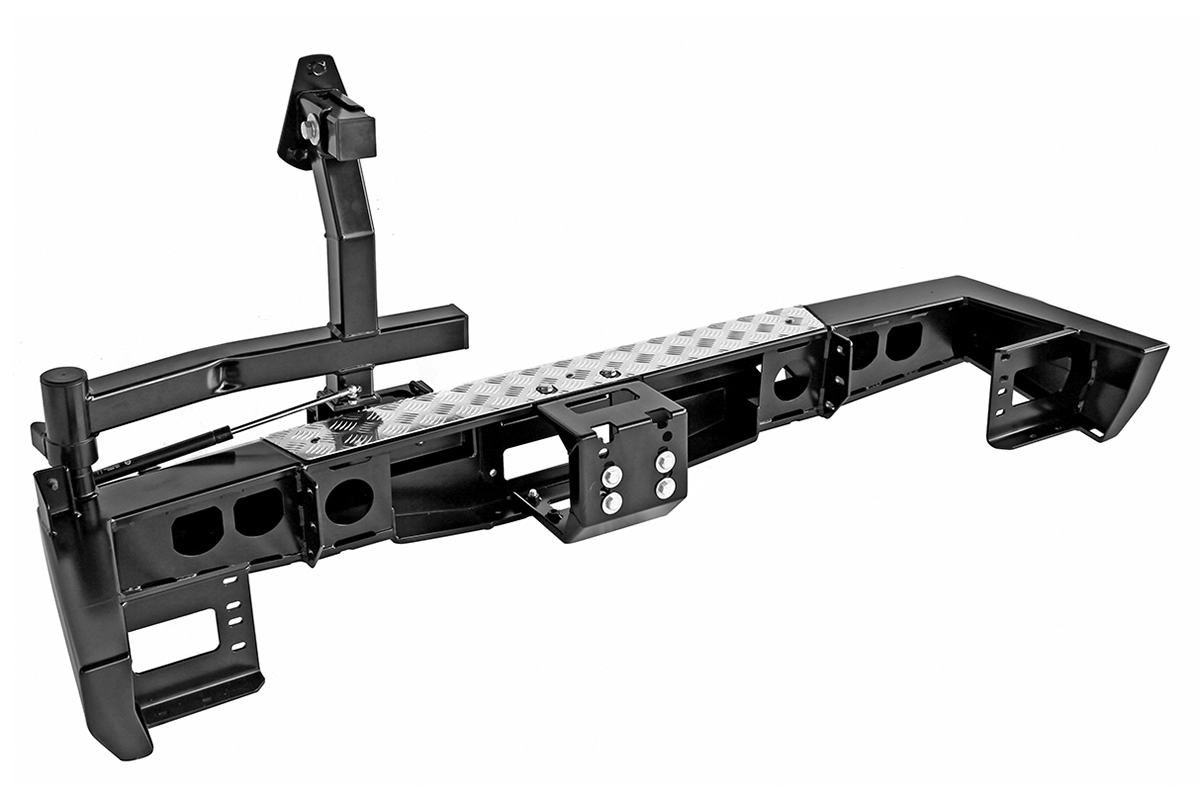 картинка Бампер задний РИФ УАЗ Патриот 2015+ с площадкой под лебедку и калиткой стандарт