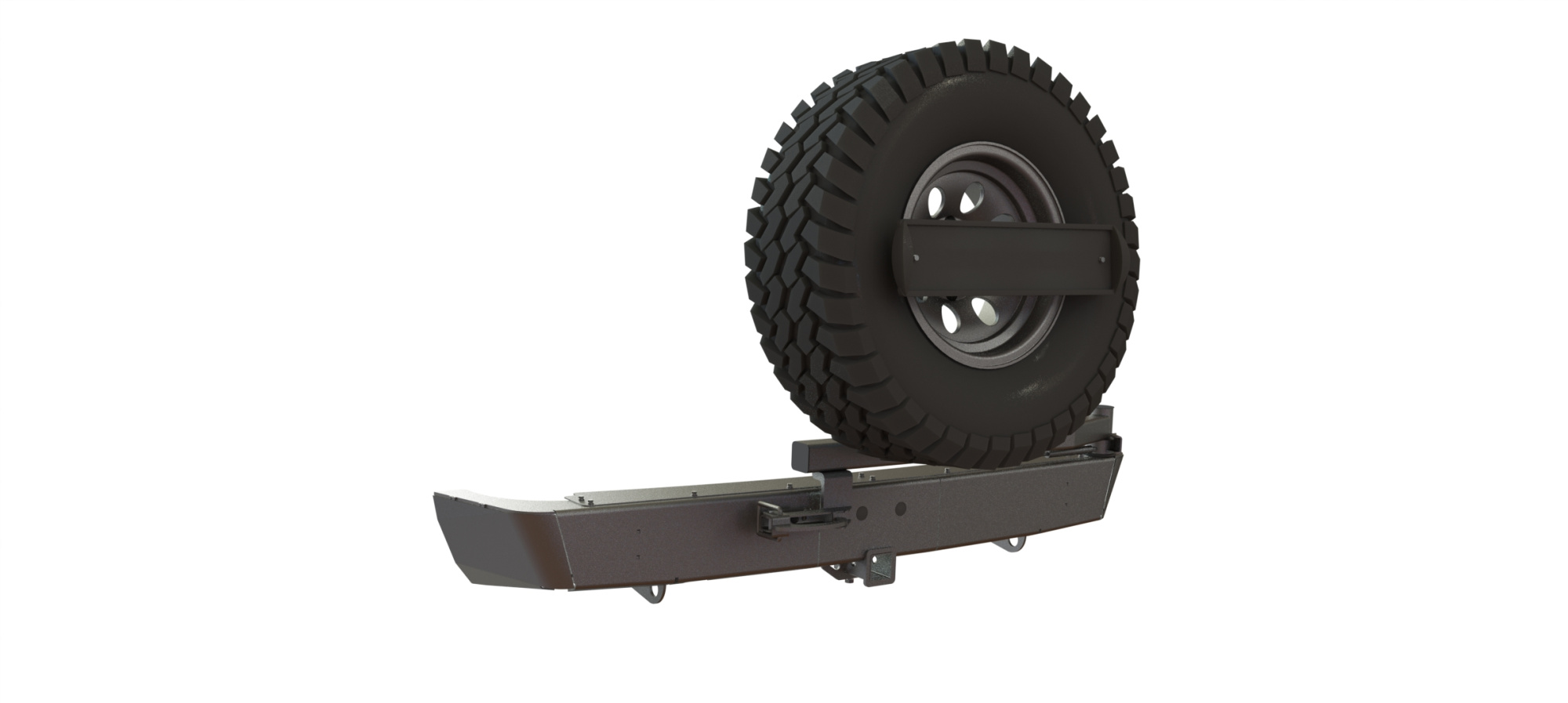 картинка Бампер силовой задний Toyota Land Cruiser Prado 120 квадрат, калитка центр