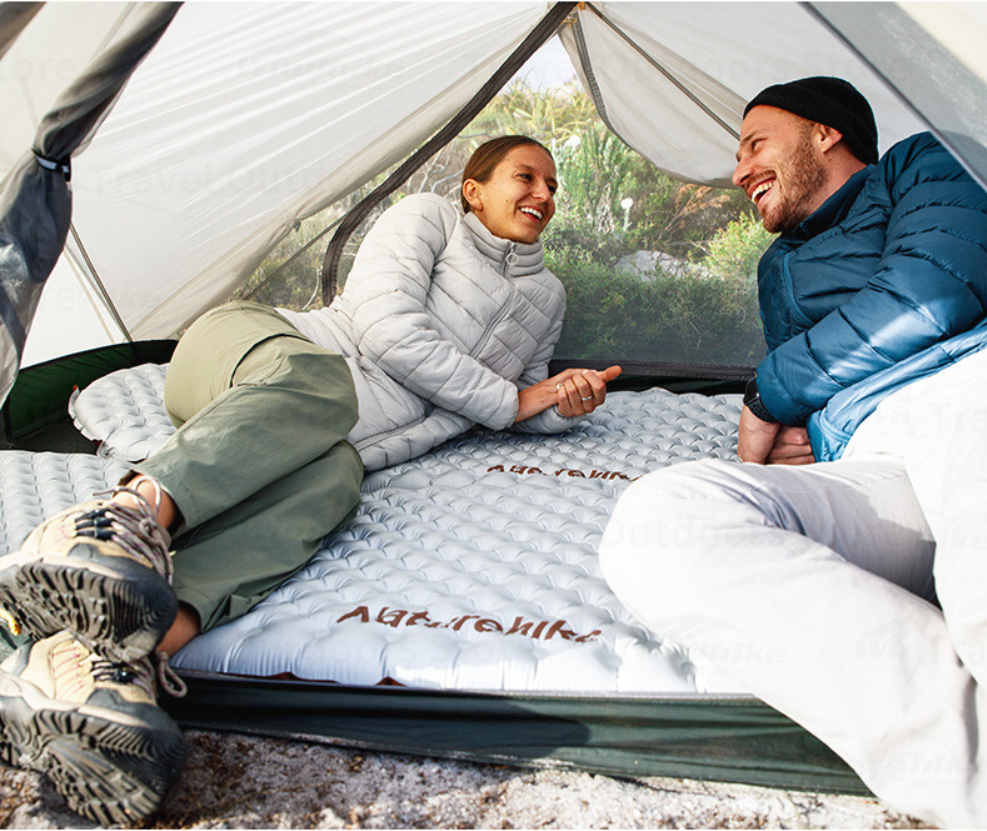 картинка Коврик надувной Naturehike 196х64х7 см, серебристый карбон