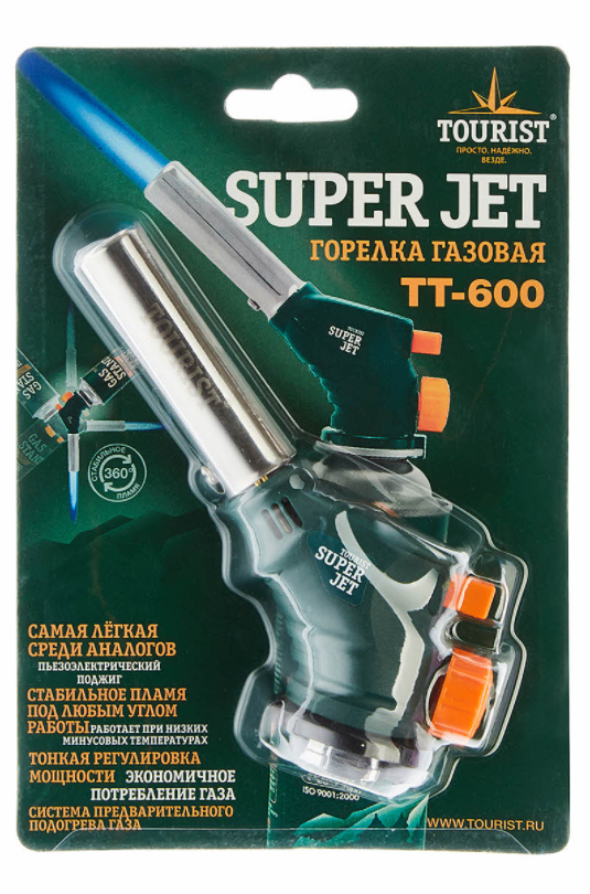 картинка Резак газовый TOURIST SUPER JET, с пьезоподжигом