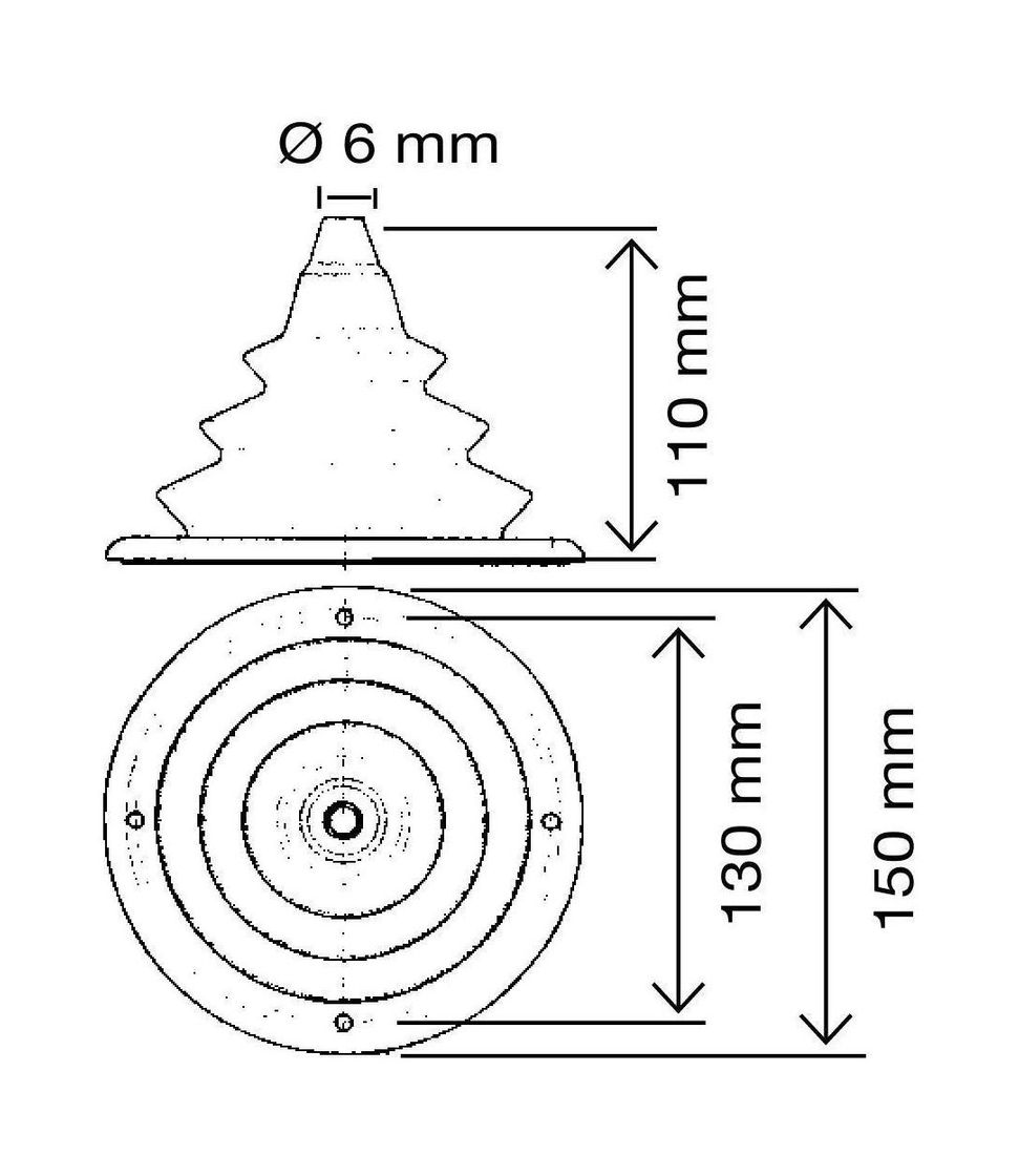 картинка Уплотнитель для тросов управления серый, д. 152 мм