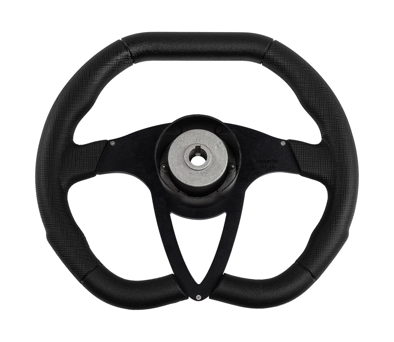 картинка Рулевое колесо BARRACUDA обод черный, спицы серебряные д. 350 мм