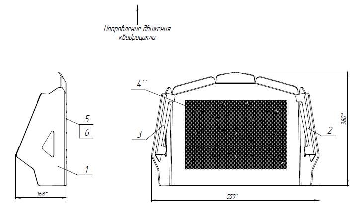 картинка Вынос радиатора универсальный STORM алюминий STORM