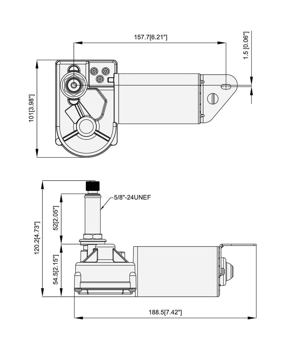 картинка Электропривод стеклоочистителя 24 В (ось 2")