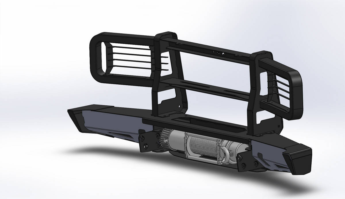 картинка Бампер передний KDT силовой со съемным кенгурином Toyota Land Cruiser 70