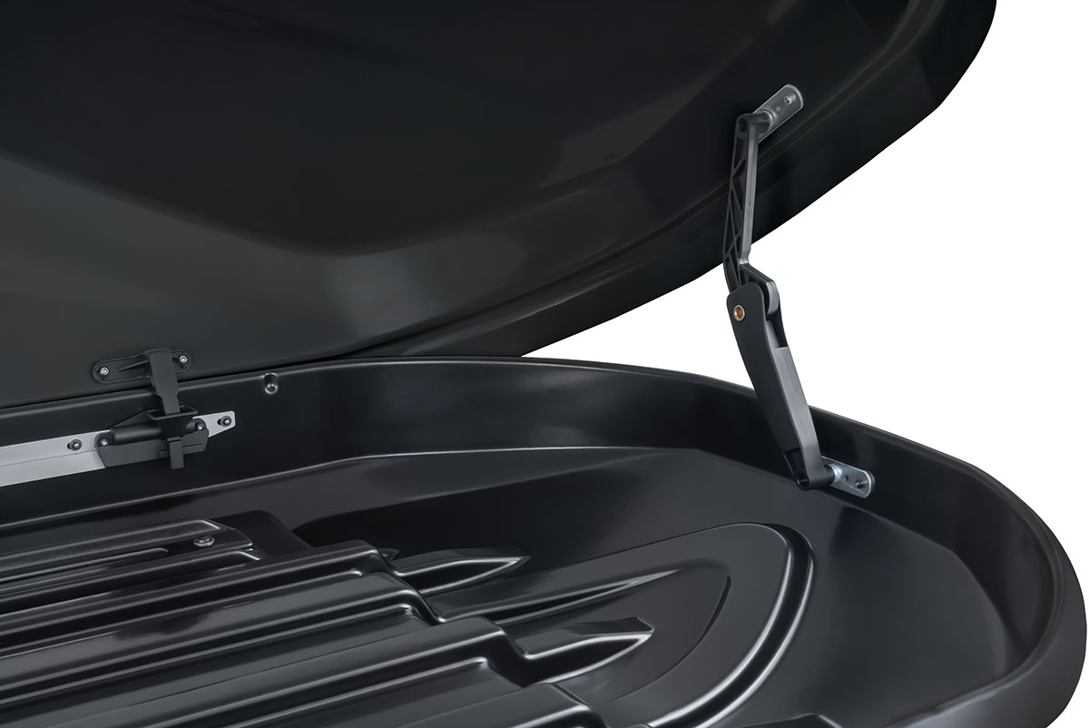 картинка Бокс автомобильный на крышу Pentair PYTHON 450L черный глянец, двусторонний