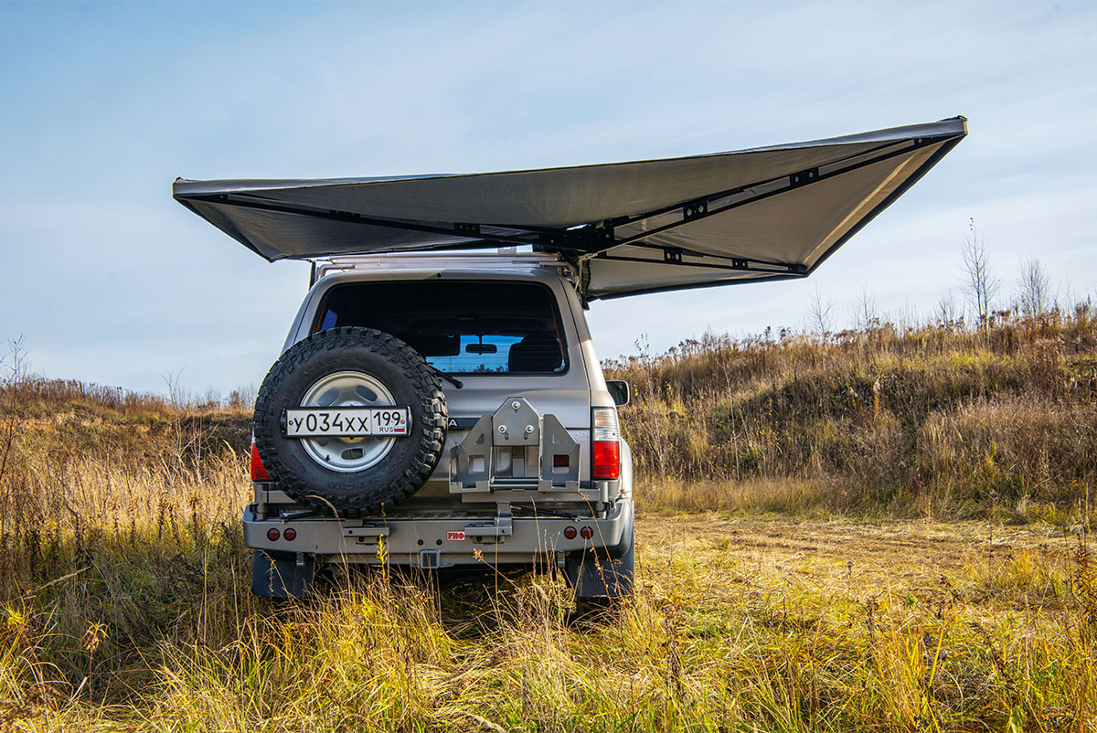 картинка Маркиза автомобильная РИФ веерная, безопорная 2х2,3 м (правая)