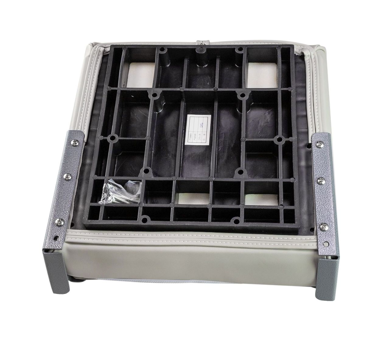 картинка Кресло складное мягкое PREMIUM WAVE, цвет серый/синий