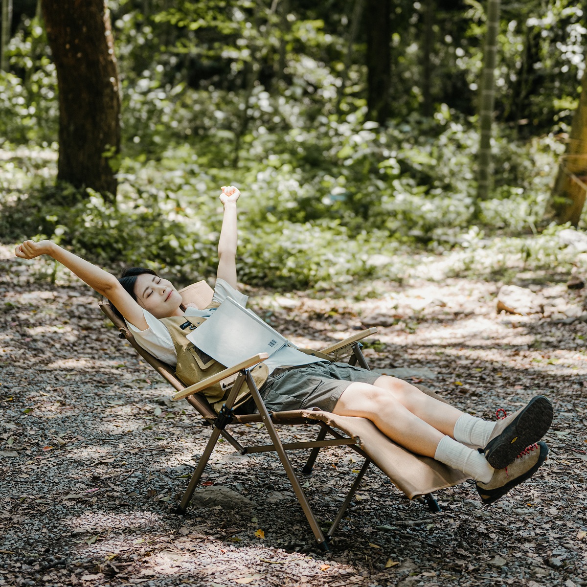 картинка Кресло туристическое Naturehike Nightfall T08 складное, до 110 кг, черное