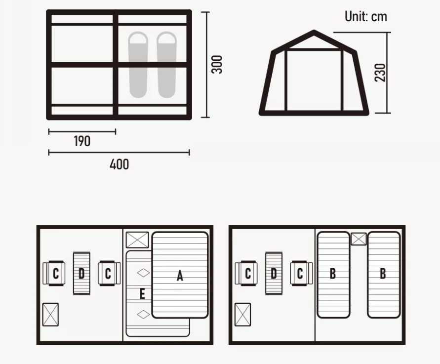 картинка Палатка Naturehike надувная Extend Air 12 X , песочный