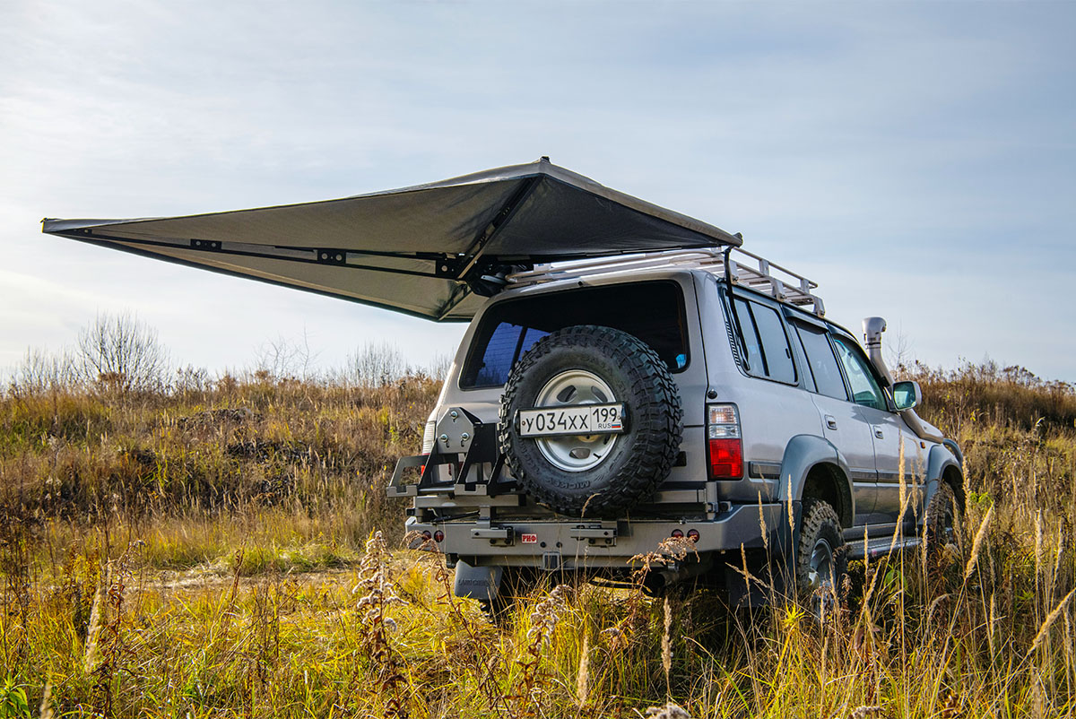 картинка Маркиза автомобильная РИФ веерная, безопорная 2х2,3 м (левая)