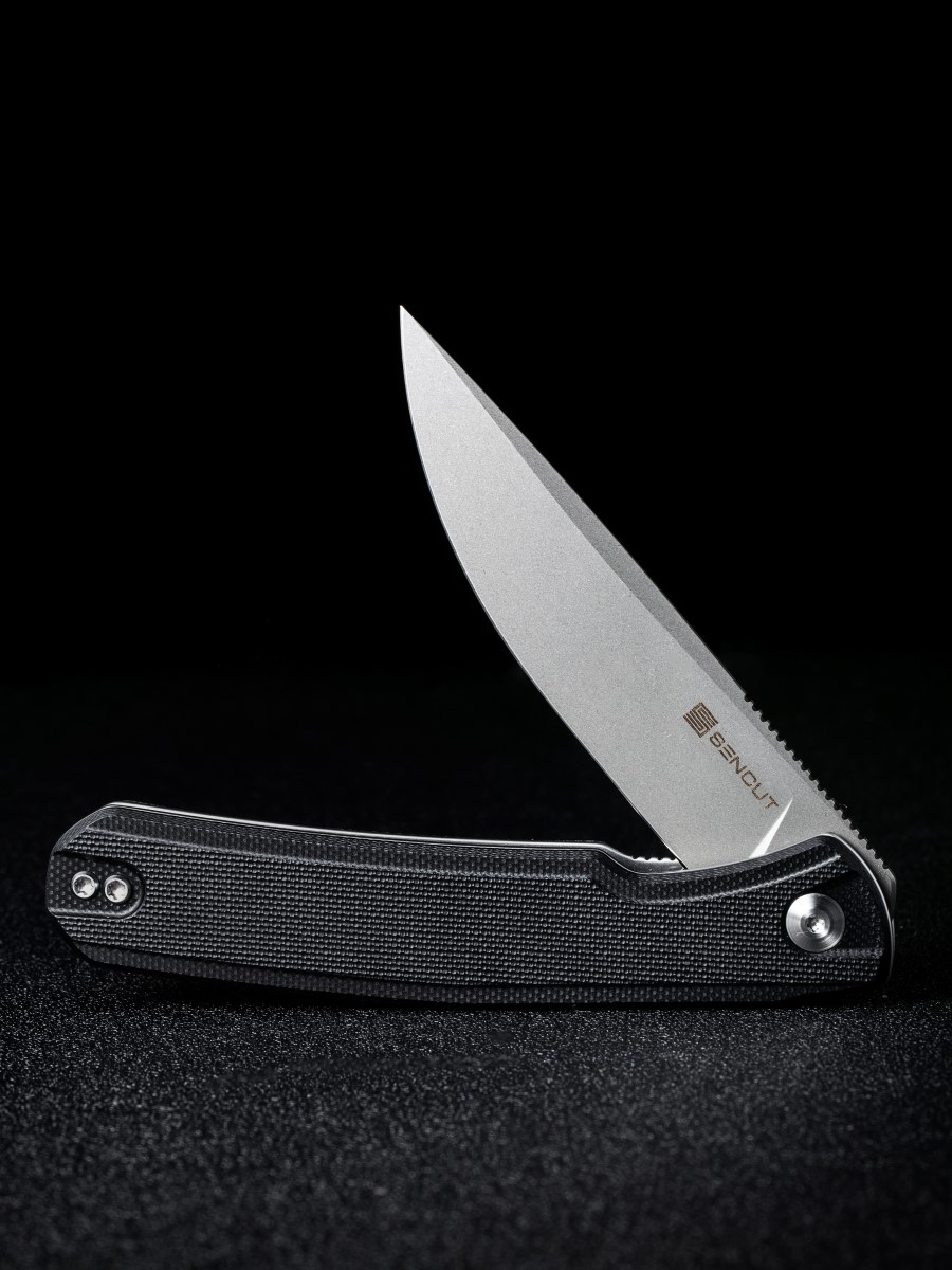 картинка Складной нож SENCUT Scitus D2 Steel Gray Stonewashed Handle G10 Black