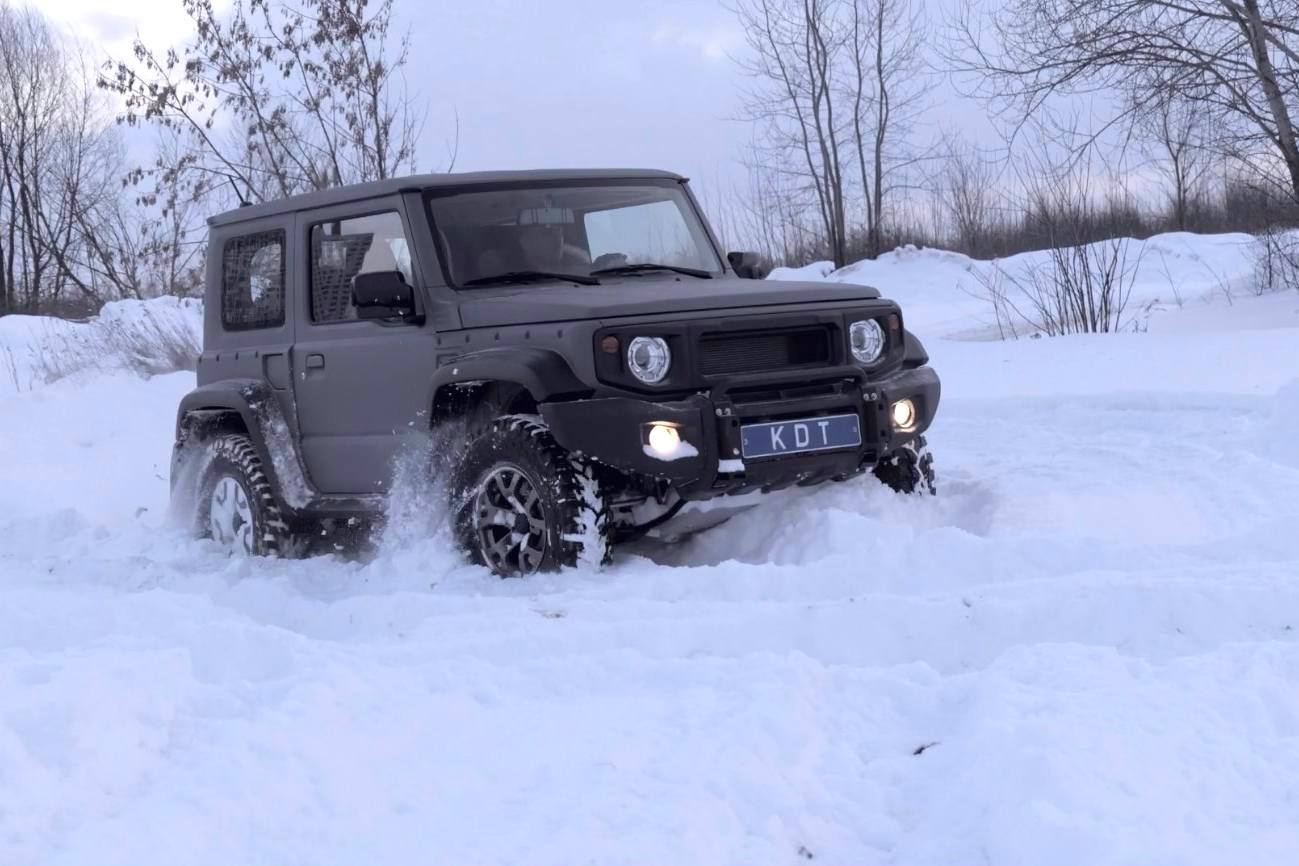 картинка Передний силовой бампер со скрытой установкой лебедки - Suzuki Jimny, под проект HUSKY