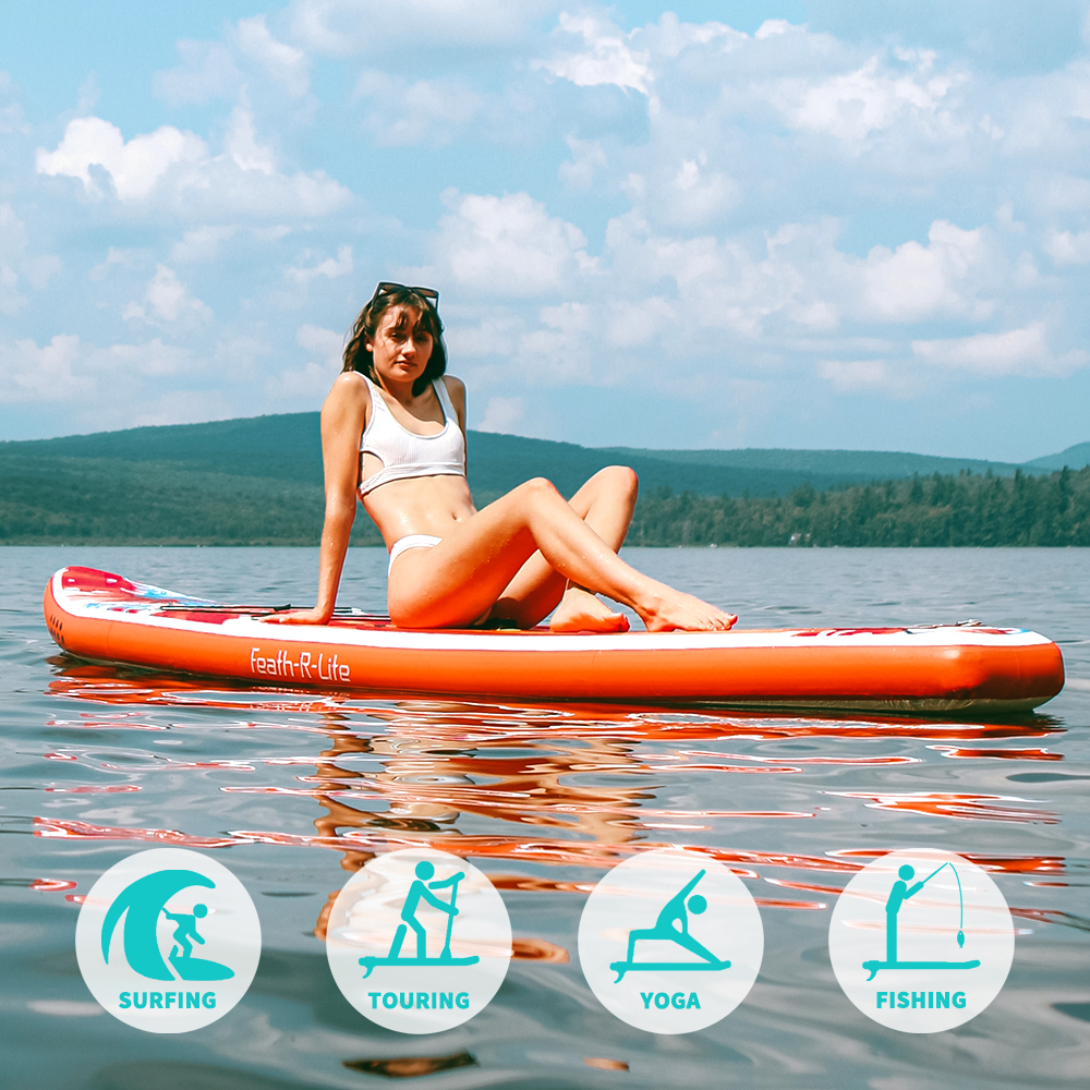 картинка Сапборд надувной Feath-R-Lite KOI 335x83x15 см, оранжевый