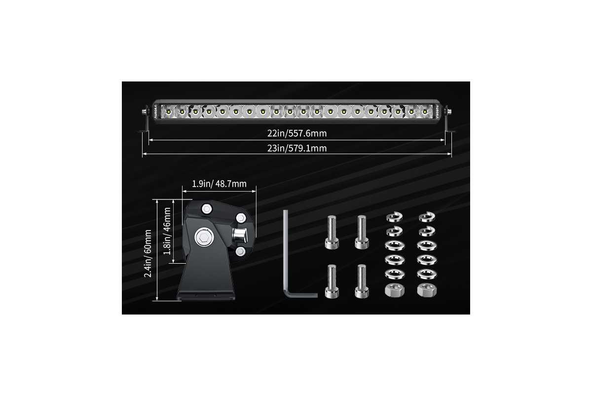 картинка Светодиодная фара комбинированного света AURORA 508 мм 100W LED