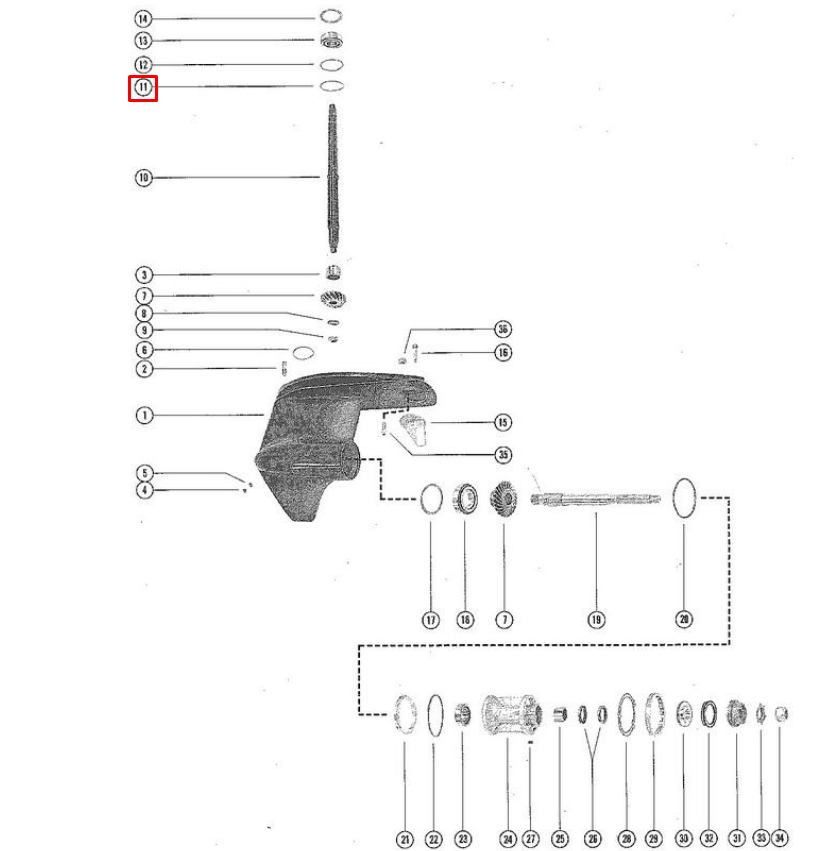 картинка Кольцо резиновое MERCRUISER (25-54030; F523555) (Quicksilver)
