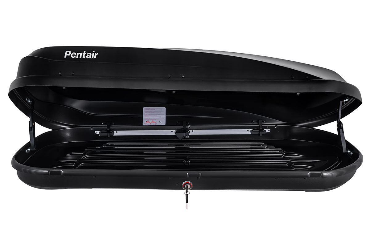 картинка Бокс автомобильный на крышу Pentair COBRA 390L черный глянец, двусторонний