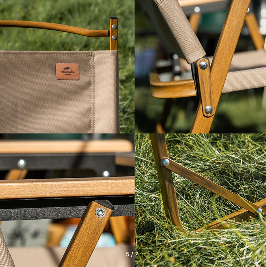 картинка Кресло туристическое Naturehike MW02, складное, хаки, до 120 кг