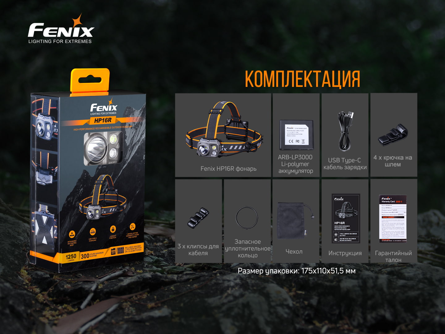 картинка Налобный фонарь Fenix HP16R