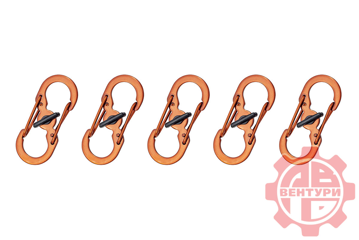 картинка Карабин s-образный с блокировкой 36мм (red)